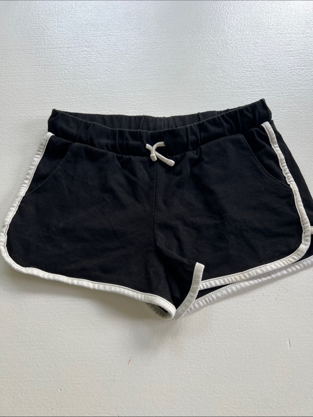 Old Navy Black Athletic Shorts with White Trim